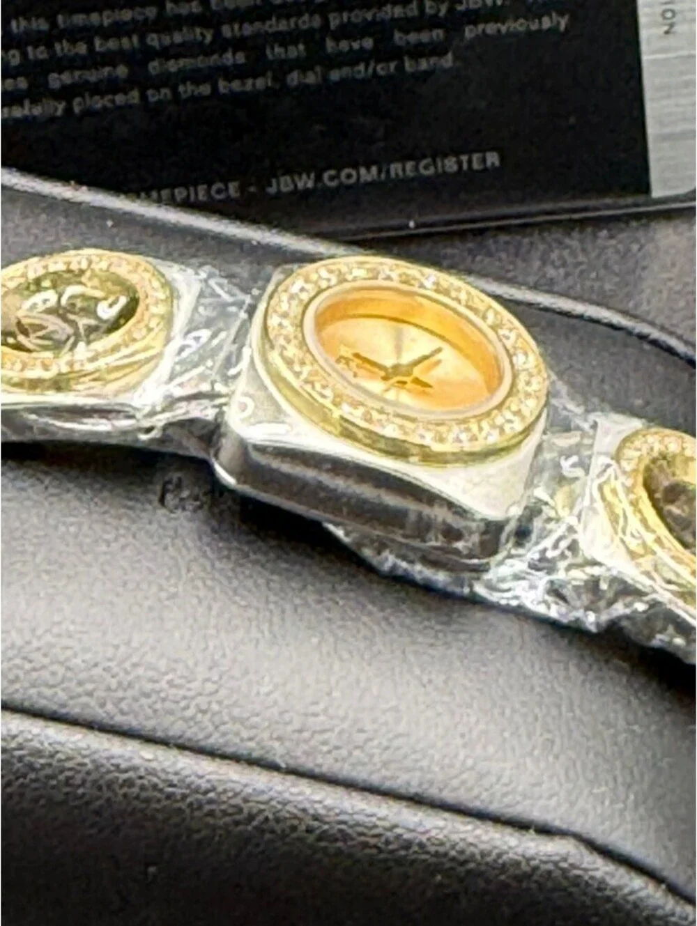 JBW Women's Two-Tone Gold and Silver Bracelet Watch with Crystal Accents